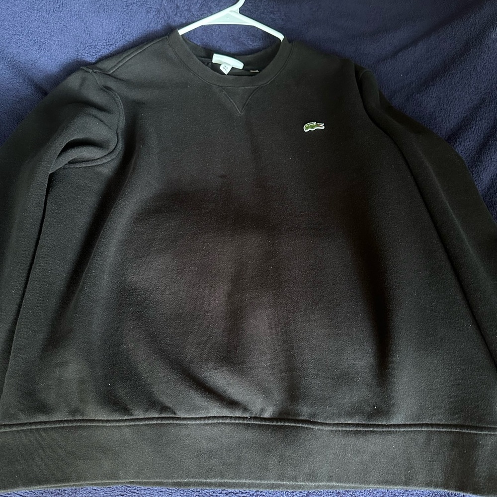 Lacoste Men's black Crewneck Sweater size X large used